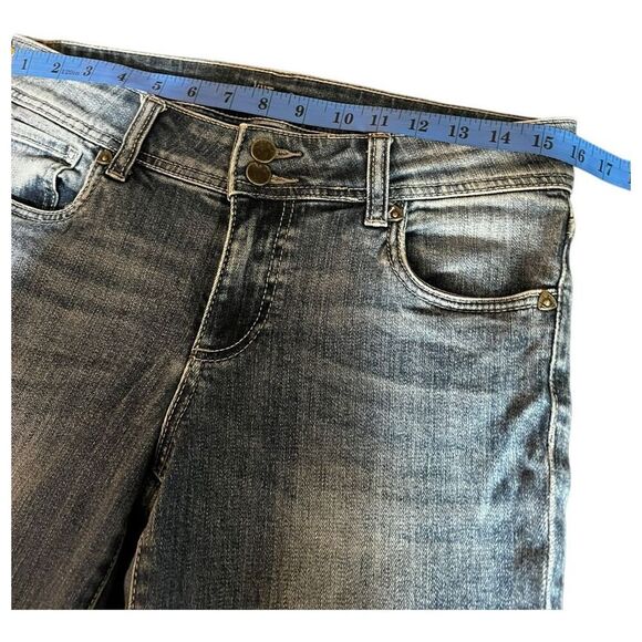 Kut from the Kloth Jeans Women's Size 2 Cameron Cuffed Straight-Leg Ankle Blue - Picture 9 of 14